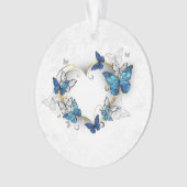 Coeur bijoux avec papillons Morpho (devant)