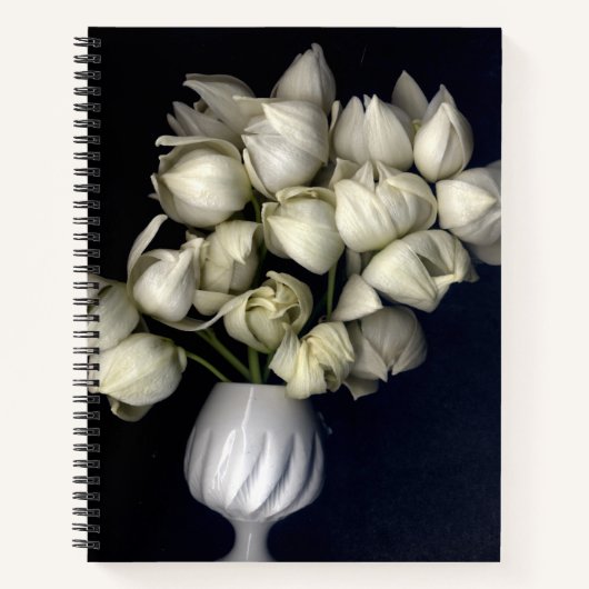 Coeur blanc en carnet noir (Devant)