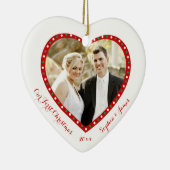 Coeur blanc Notre premier ornement de Noël (Droite)