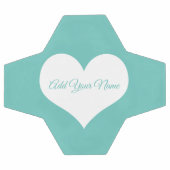 Coeur blanc personnalisé Ajouter votre nom (Plat)