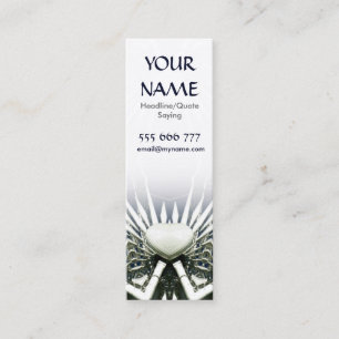 Coeur blanc Scifi Mini Carte de visite