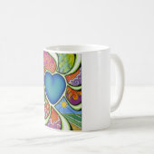 Coeur bleu de tasse d'amour (Devant droit)