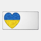 Coeur bleu et jaune, à l'ukrainienne (Recto)