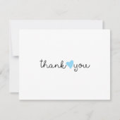 Cœur Bleu Mignon Merci (Devant)