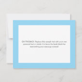 Cœur Bleu Mignon Merci (Dos)