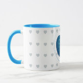Coeur bleu, mug (Gauche)