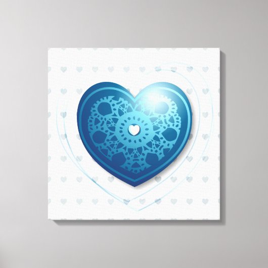 Coeur bleu, toile (Recto)