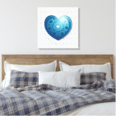 Coeur bleu, toile (Insitu(Chambre))