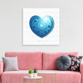 Coeur bleu, toile (Insitu(Salon))