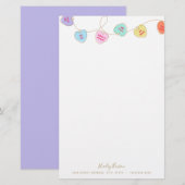 Coeur bonbon papeterie personnalisée (Devant / Derrière)