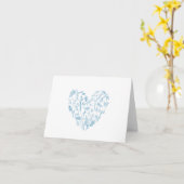 Coeur botanique | Carte blanche (Fleur jaune)