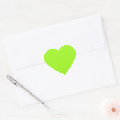 Cœur Bright Chartreuse Green Heart Sticker (Enveloppe)