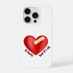 Coeur brisé guéri avec patch et citation de vie