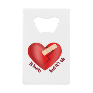 Coeur brisé guéri avec patch et citation de vie