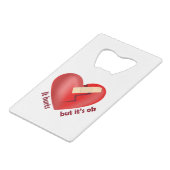 Coeur brisé guéri avec patch et citation de vie (Dos Angle)