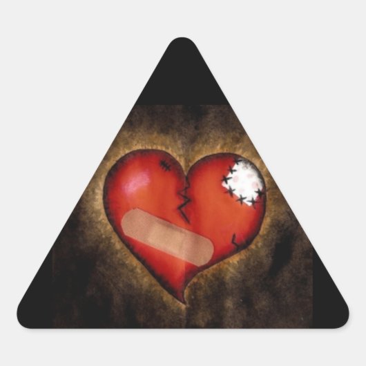 Coeur brisé/Mending Heart-triangle autocollant (Devant)