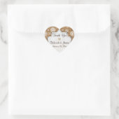 Cœur Burlap rustique, Snowflakes Wedding Favor Sticker (Sac)