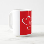 Coeur café Mug (Devant gauche)