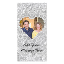 Coeur Carte photo Adulte Coloriage personnalisé