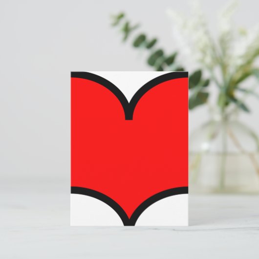 Coeur - Carte postale (Debout devant)