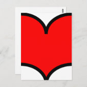 Coeur - Carte postale (Devant / Derrière)