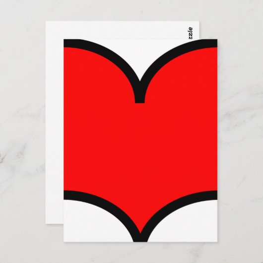 Coeur - Carte postale (Devant / Derrière)