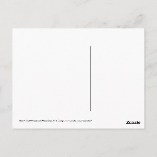 Coeur - Carte postale (Dos)