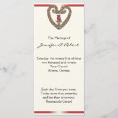 Coeur celtique avec Rose rouge Programme de mariag (Devant)