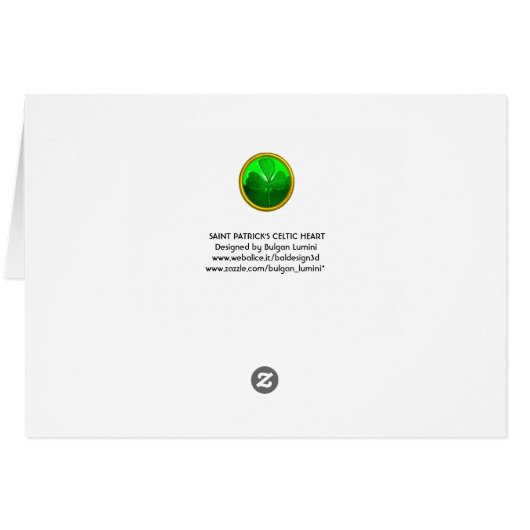 COEUR CELTIQUE DE SAINT PATRICK, orange (Dos Horizontal)