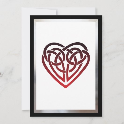 Coeur celtique - faire-part de mariage (Dos)