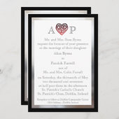 Coeur celtique - faire-part de mariage (Devant / Derrière)
