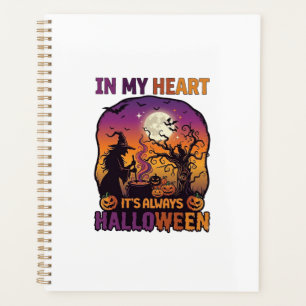 Coeur C'est toujours Halloween Sorcière Chaudron A