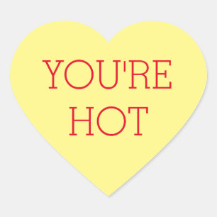 Cœur Chandail jaune Conversation Coeur Sticker personna