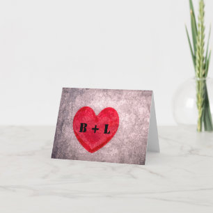 Coeur chaulé Monogramme