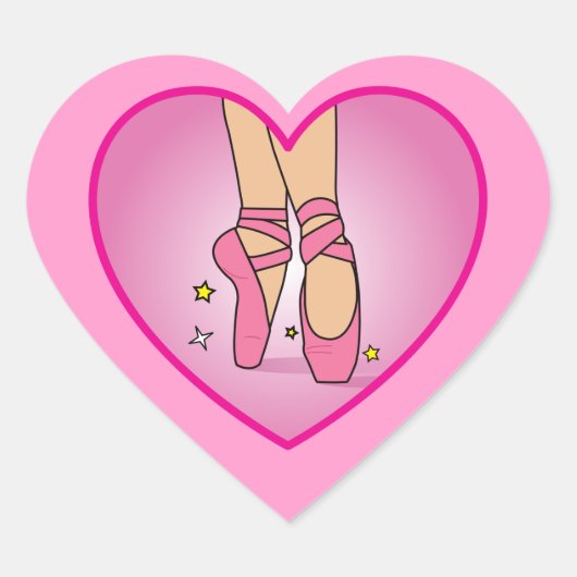 Cœur Chaussures Ballerina : Coeur sur Sticker Coeur (Devant)