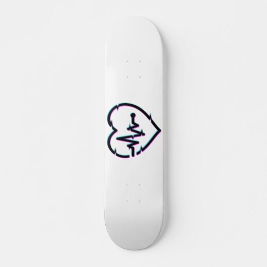 Coeur Check Skateboard Deck (Devant)