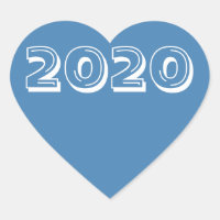 Classe de Sticker Coeur Bleu Acier 2020 par Janz