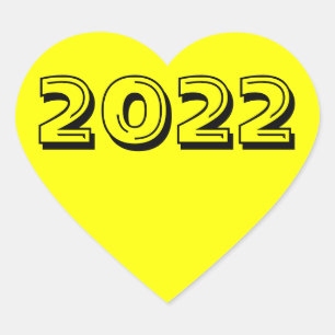 Cœur Classe de Sticker Coeur Jaune 2022 par Janz