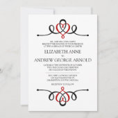 Coeur classique Faire-part de mariage traditionnel (Devant)