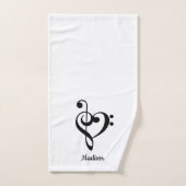 Coeur Clé et Bass Clé (Serviette à main)
