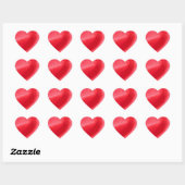 Cœur Coeur ombragé - Sticker (Feuille)