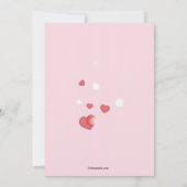 Coeur Coeur Valentine's Day Invitation (Dos)