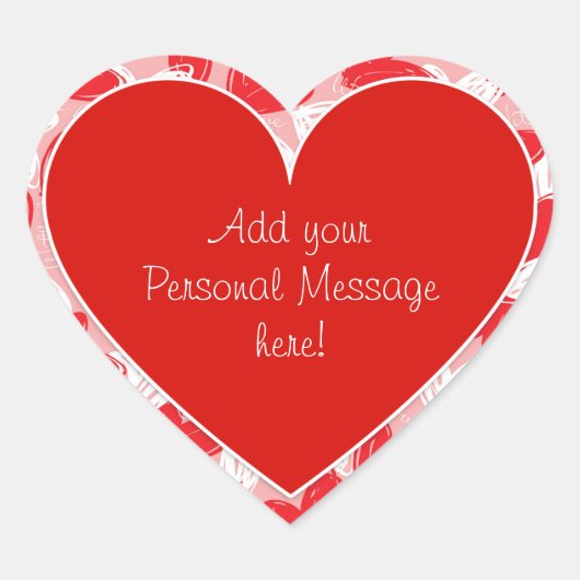 Cœur Coeurs "Avec Amour" de Valentine - Sticker (Devant)