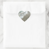 Cœur Coeurs de sable sur l'enveloppe de plage Sticker d (Sac)