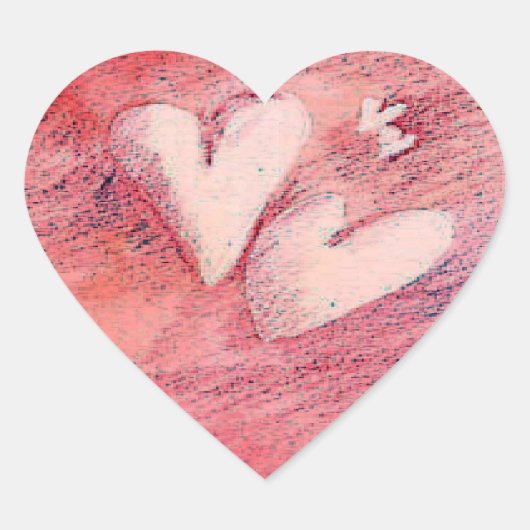 Cœur Coeurs flottants - Sticker (Devant)