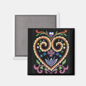 Coeur coloré - Aimant (Recto/Verso)