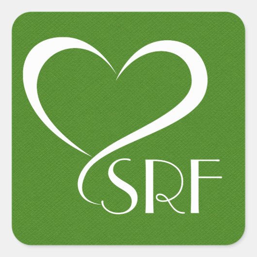 Coeur contemporain avec votre sticker initiaux (Devant)