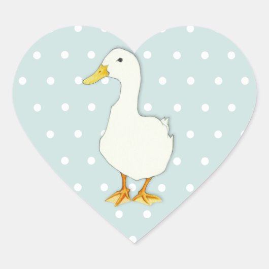 Cœur Cool de canard points Sticker de coeur (Devant)