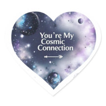 Cosmic Love Heart Sticker - Unique cadeau de Valen