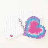 Coeur cravate rose et bleu Carnet spiral (Intérieur)